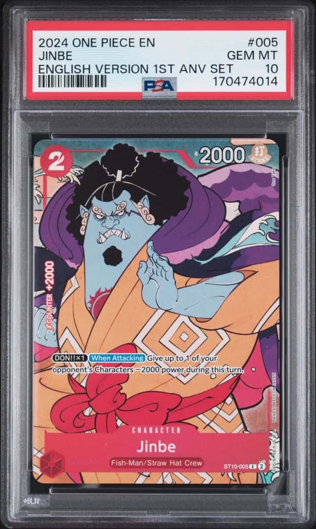 One Piece Jinbe English Version 1st Anniversary Set 005 PSA 10 Gem Mint