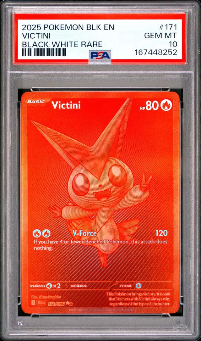 Black & White Rare - Victini Pokemon Bolt BLK PSA 10 GEM MT