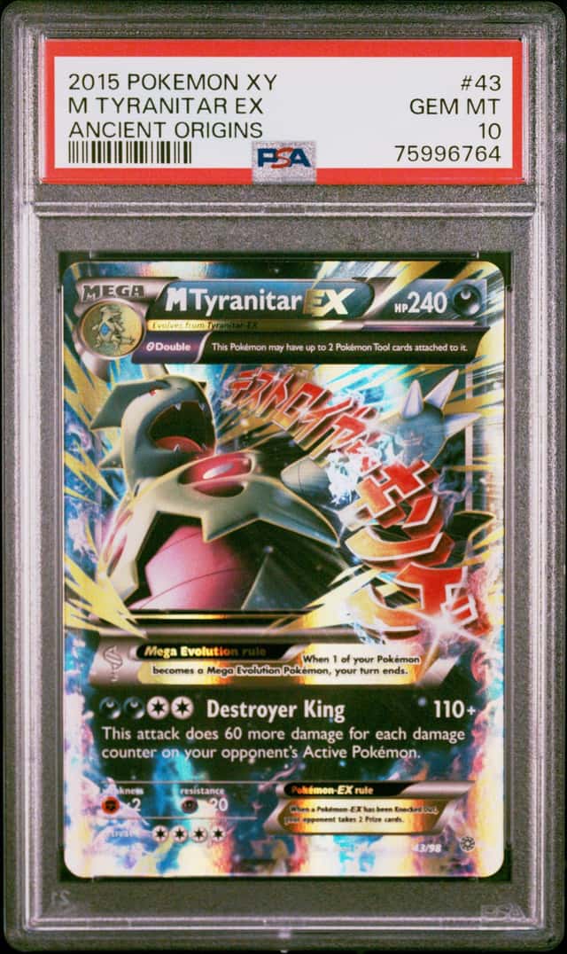 2015 Pokemon Xy Ancient Origins M Tyranitar EX Ancient Origins PSA 10 #43