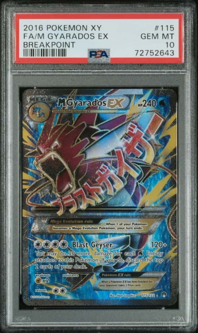 2016 Pokemon TCG Breakpoint M Gyarados EX 115/122 Full Art Holo PSA 10 Mega