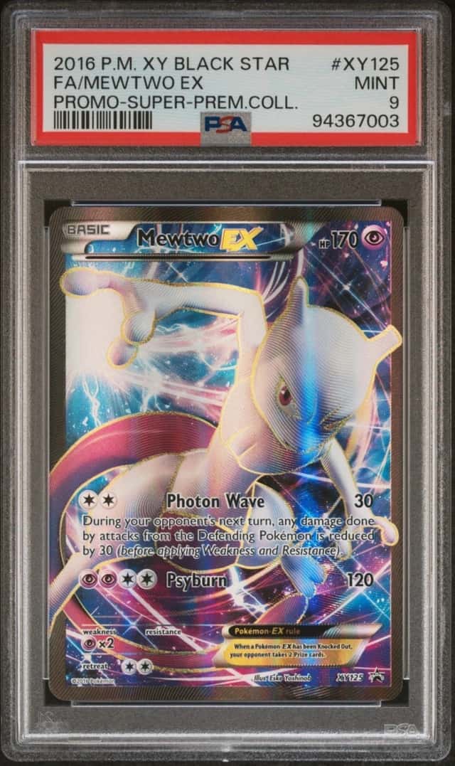 MEWTWO EX 2016 POKEMON XY SUPER PREMIUM COLL #XY125 FULL ART BSP PSA 9 MINT