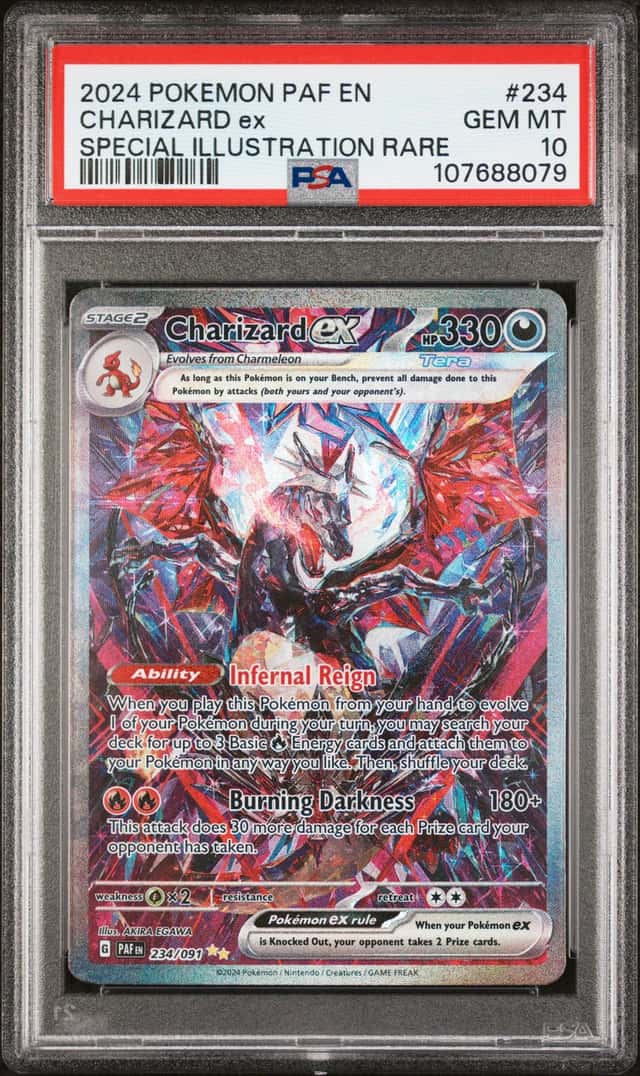CHARIZARD EX 2024 POKEMON PALDEAN FATES 234/091 SIR PSA 10 Q3963-7