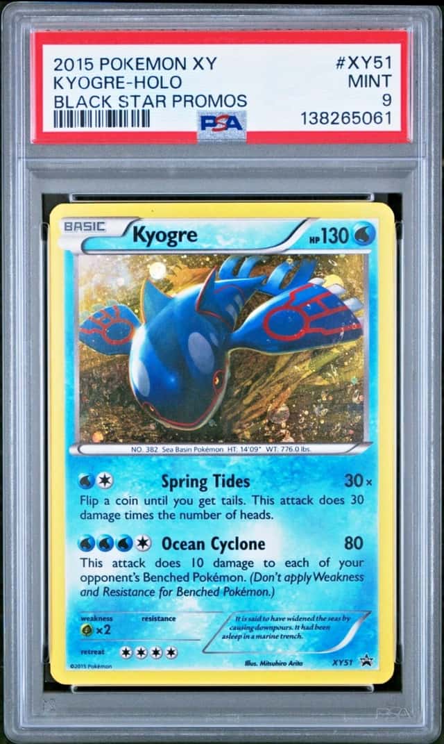 2015 POKEMON XY KYOGRE-HOLO BLACK STAR PROMOS #XY51 PSA 9