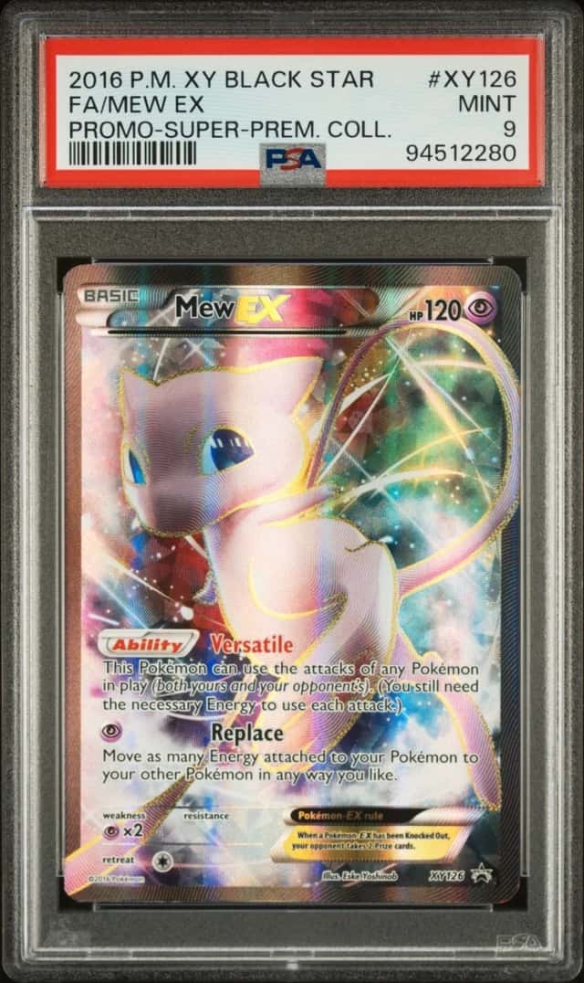 2016 Pokemon XY Black Star Promo Mew EX 2016 FA #XY126 Premium Collection PSA 9
