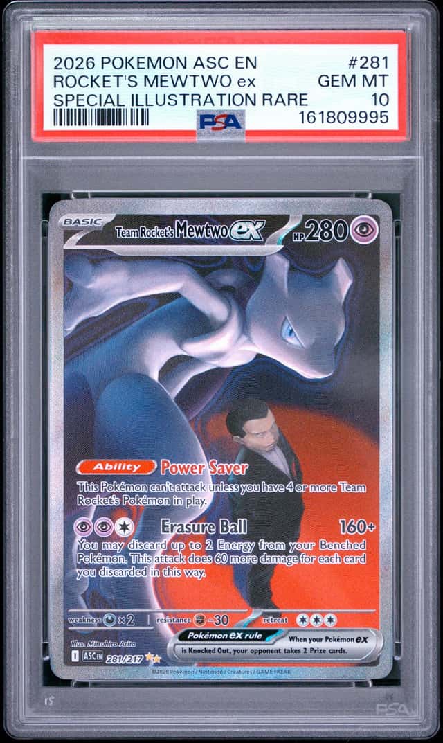 2026 Pokemon Ascended Heroes Rocket's Mewtwo ex Special Illustration Rare PSA 10