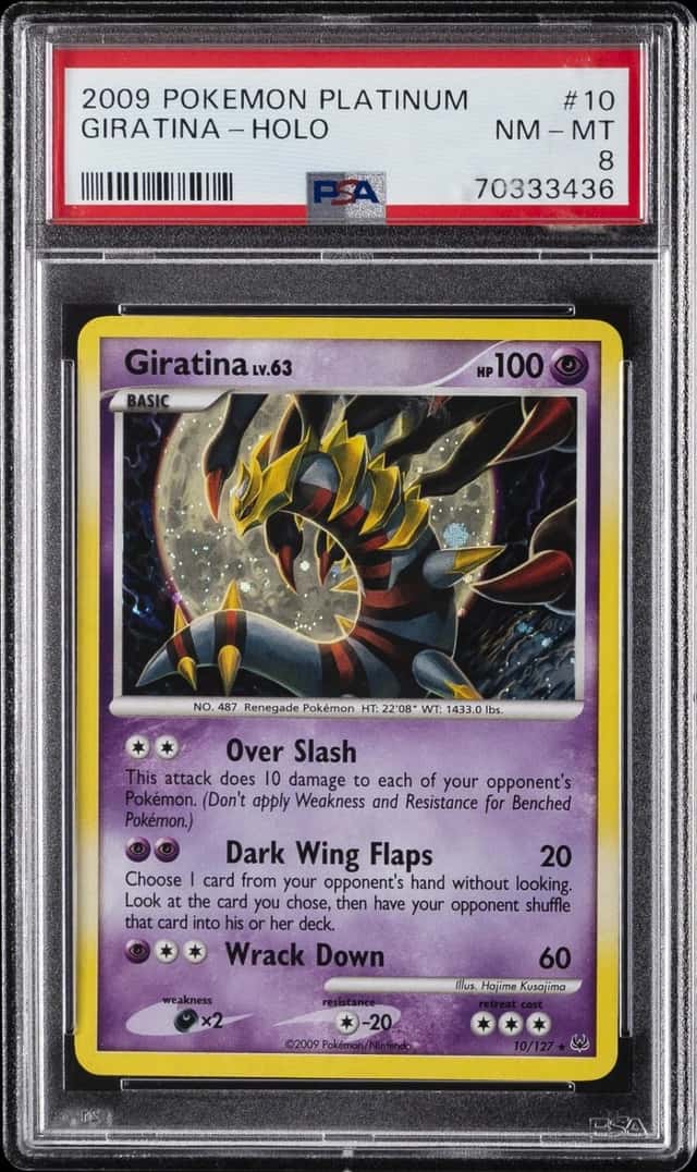 2009 POKEMON PLATINUM #10 GIRATINA-HOLO PSA 8