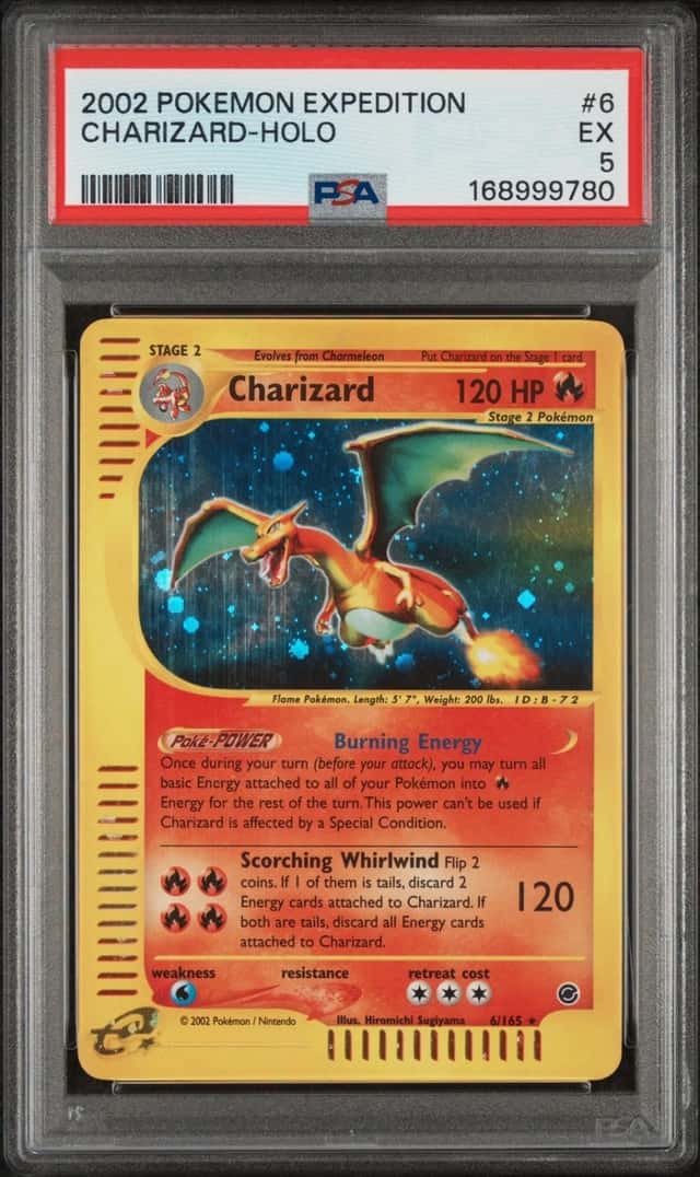2002 POKEMON EXPEDITION #6 CHARIZARD-HOLO PSA 5