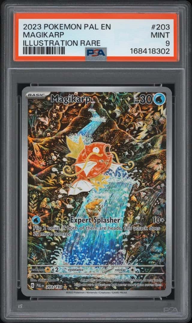 2023 POKEMON PAL EN-PALDEA EVOLVED ILLUSTRATION RARE #203 MAGIKARP PSA 9