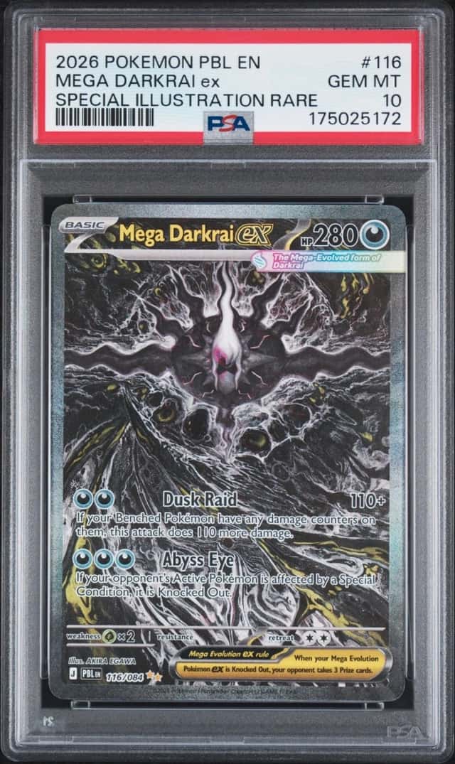 2026 POKEMON PBL EN-PITCH BLACK SPECIAL ILLUSTRATION RARE MEGA DARKRAI EX PSA 10