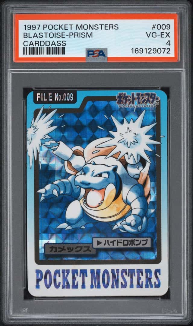 Blastoise Prism #009 Pocket Monsters Carddass 1997 Pokemon Japanese PSA 4