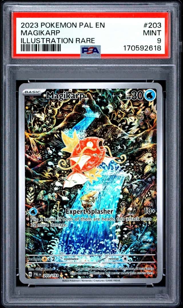 2023 POKEMON PAL EN-PALDEA EVOLVED ILLUSTRATION RARE #203 MAGIKARP PSA 9