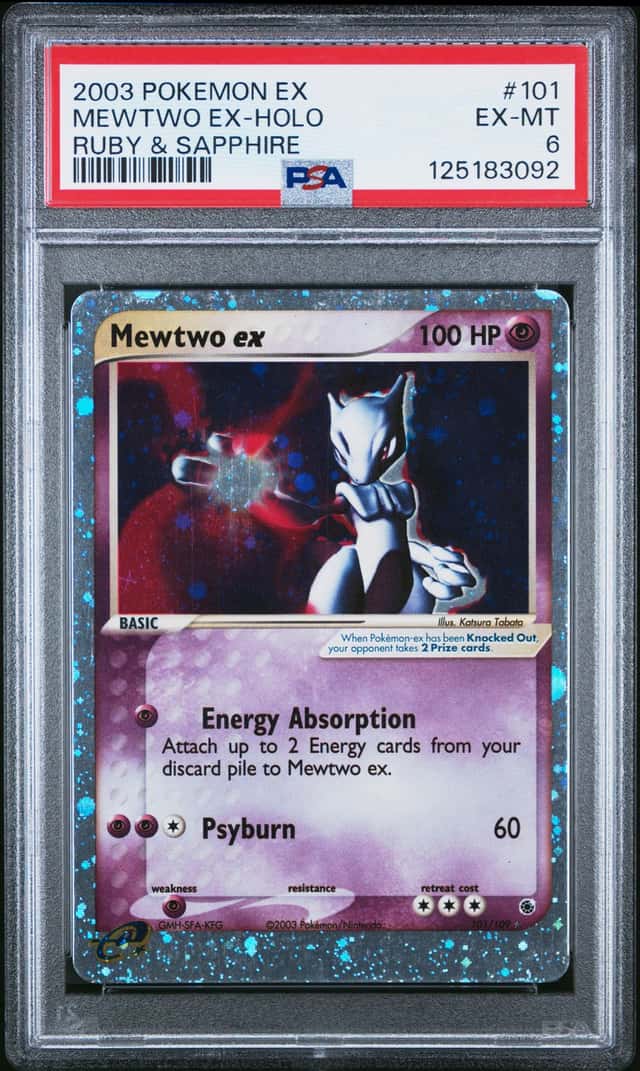 POKEMON MEWTWO EX-HOLO 2003 EX RUBY & SAPPHIRE #101 PSA 6
