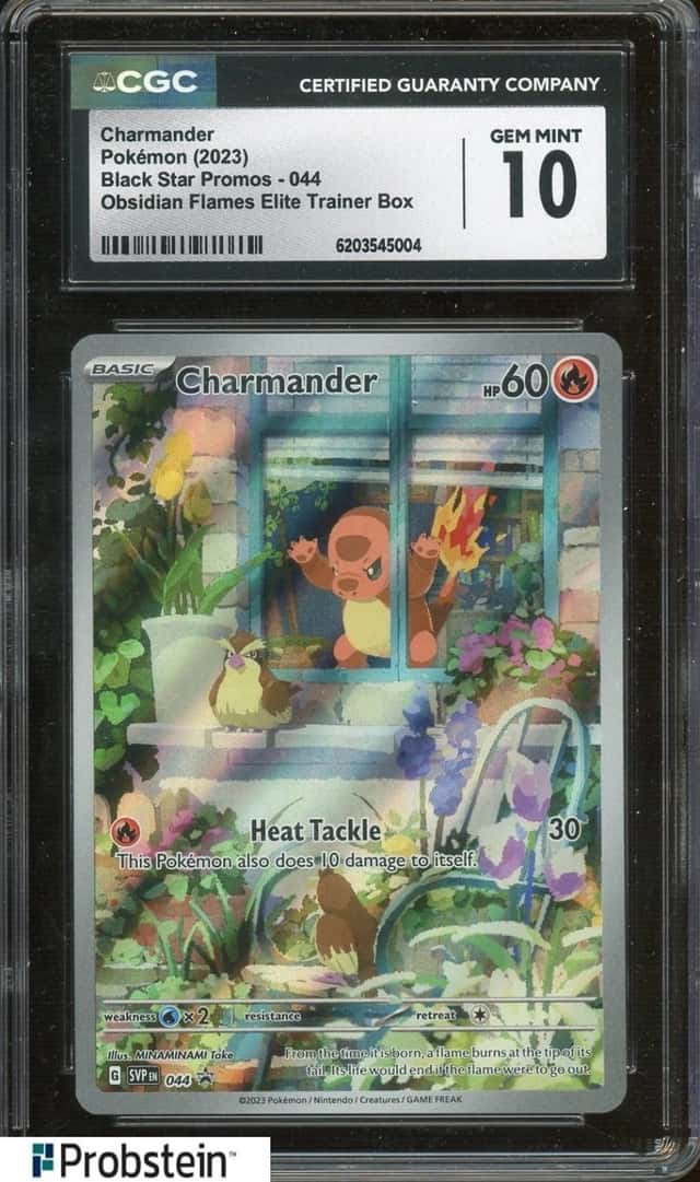 2023 Pokemon SVP EN BSP Obsidian Flames ETB #044 Charmander CGC 10 GEM MINT