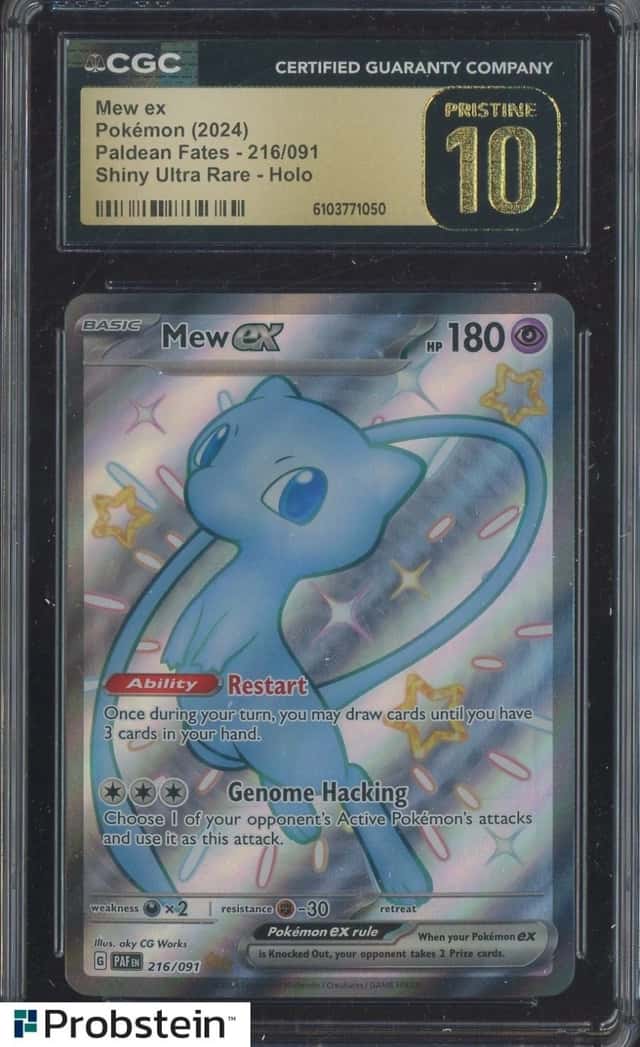 2024 Pokemon PAF EN Shiny Ultra Rare #216 Mew ex CGC 10 PRISTINE