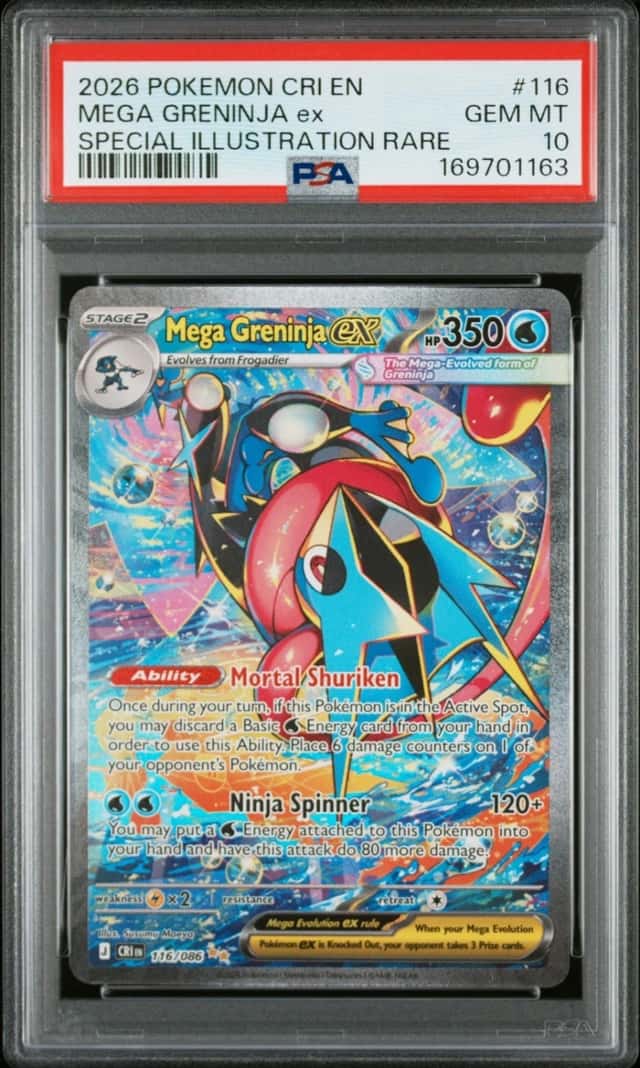 2026 POKEMON CRI EN-SPECIAL ILLUSTRATION RARE #116 MEGA GRENINJA EX PSA 10