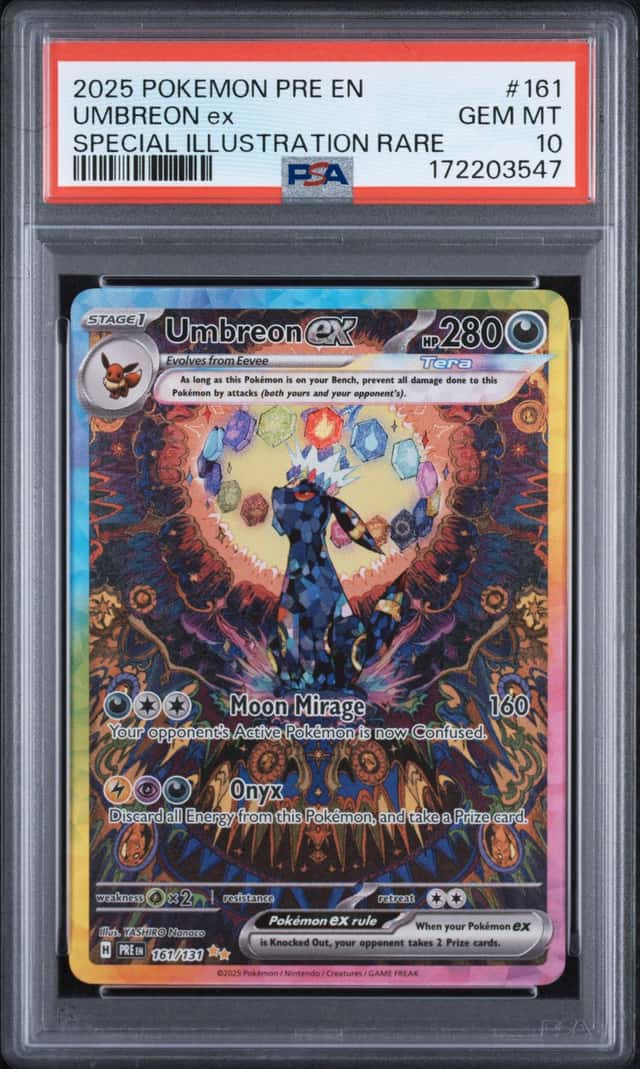 2025 Pokemon Prismatic Umbreon ex Special Illustration Rare #161/131 PSA 10