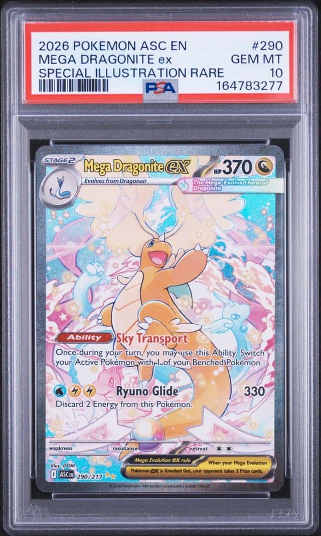2026 POKEMON ASCENDED HEROES SPECIAL ILLUSTRATION RARE MEGA DRAGONITE EX PSA 10