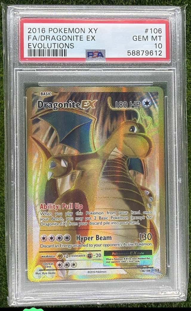 Dragonite PSA 10 2016 Pokemon XY Evolutions #106/108 9612