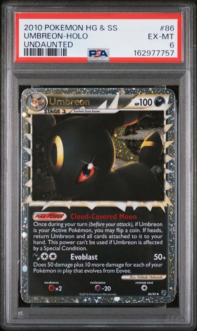 Umbreon PSA 6 2010 Pokemon HeartGold & SoulSilver Undaunted #86/90 7757