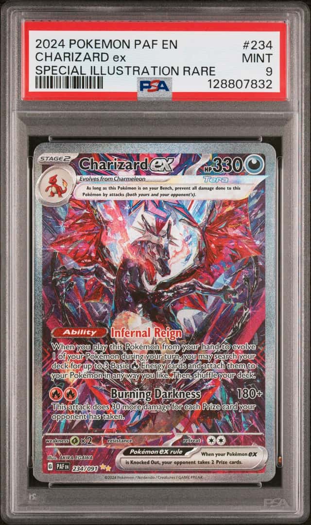 Charizard ex PSA 9 2024 Pokemon Paldean Fates #234/091 7832