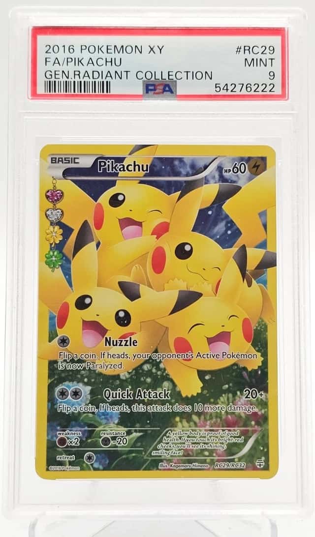 PIKACHU 2016 POKEMON XY GENERATIONS RADIANT COLL #RC29 FULL ART PSA 9 Q3963-6