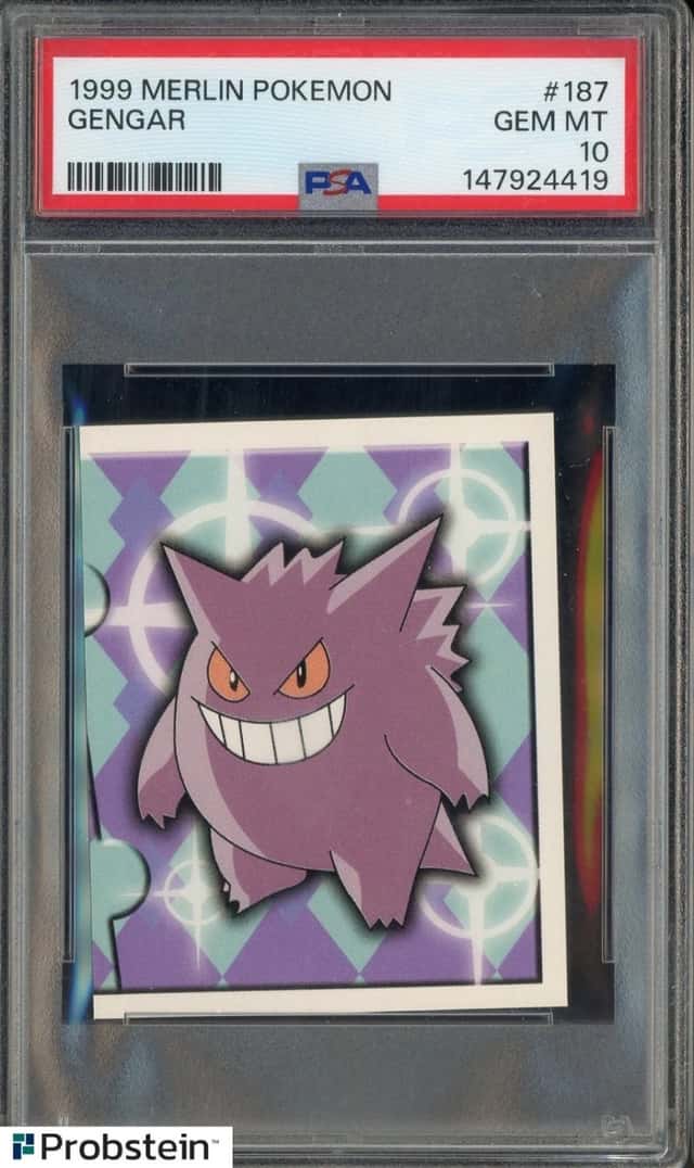 1999 Merlin Pokemon #187 Gengar PSA 10 GEM MINT