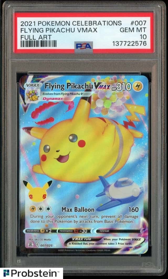 2021 Pokemon Celebrations #007 Full Art Flying Pikachu VMax PSA 10 GEM MINT