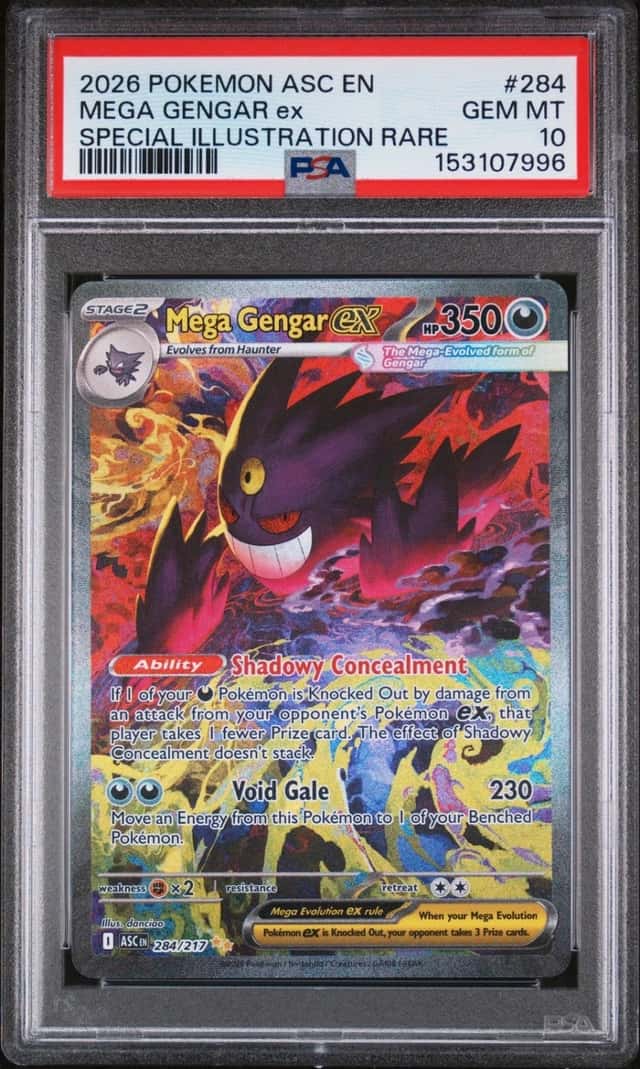 2026 POKEMON ASCENDED HEROES SPECIAL ILLUSTRATION RARE MEGA GENGAR EX PSA 10