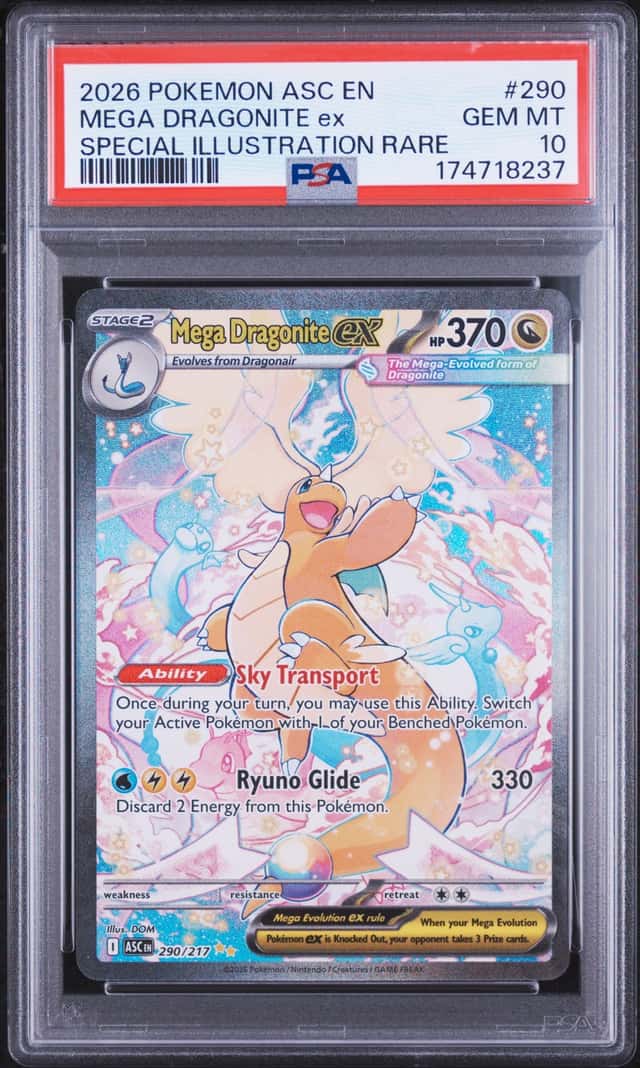 2026 Pokemon Mega Dragonite ex Special Illustration Rare #290/217 PSA 10 (C)