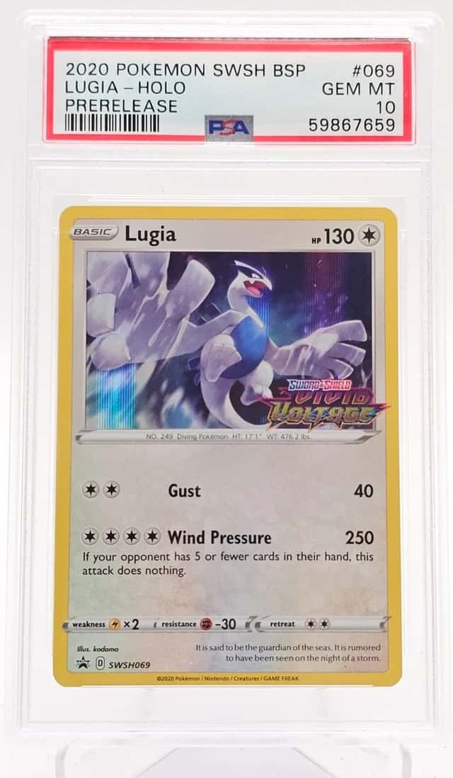 LUGIA 2020 POKEMON VIVID VOLTAGE BLACK STAR PROMO #069 HOLO RARE PSA 10 Q3963-6