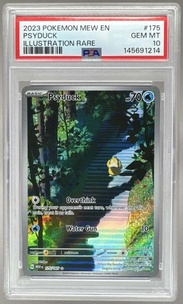 145691214 Psyduck 2023 Pokemon Scarlet MEW EN #175/165 Illustration Rare PSA 10
