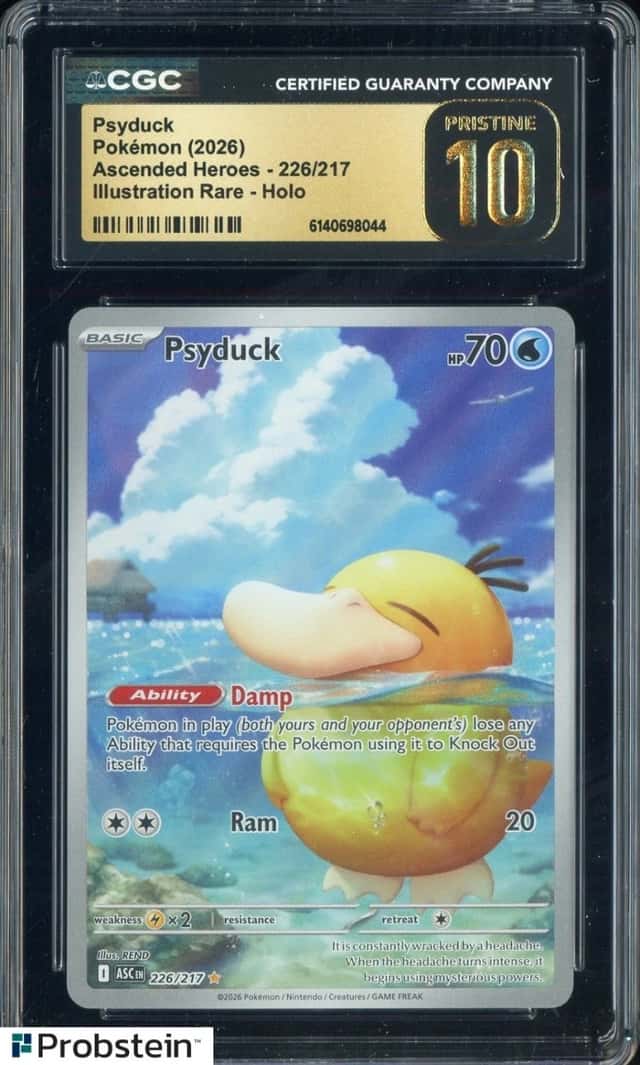 2026 Pokemon ASC EN Illustration Rare #226 Psyduck CGC 10 PRISTINE