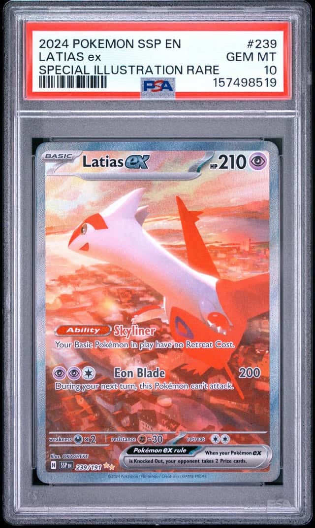 2024 POKEMON SSP EN-SURGING SPARKS SPECIAL ILLUSTRATION RARE LATIAS EX PSA 10