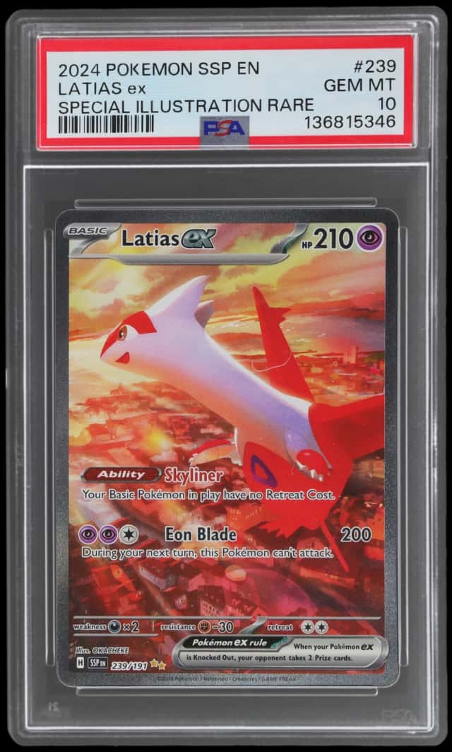 2024 Pokemon Scarlet and Violet Surging Sparks Special Illustration Rare Latias Ex #239