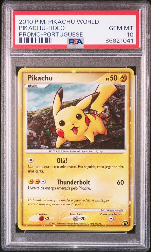 2010 Pokemon Pikachu World Collection Portuguese Holo Pikachu