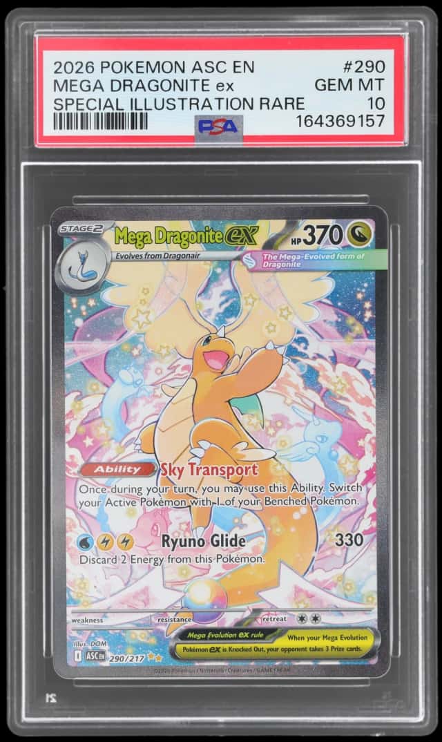 2026 Pokemon Mega Evolution Ascended Heroes Special Illustration Rare Mega Dragonite Ex #290