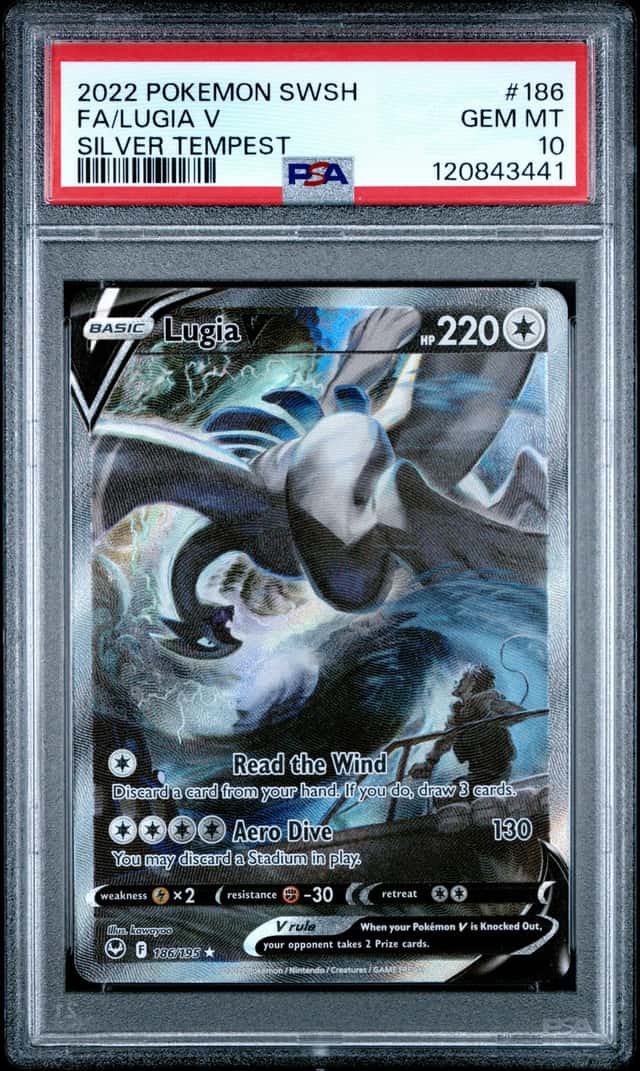2022 Pokemon Sword and Shield Silver Tempest Lugia V #186