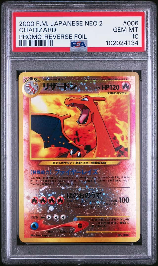 2000 Pokemon Neo Premium File 2 Promo Japanese Reverse Holo Charizard #006