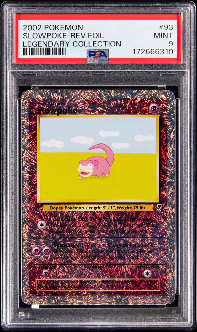 2002 Pokemon Legendary Collection Reverse Holo #93 Slowpoke - PSA MINT 9