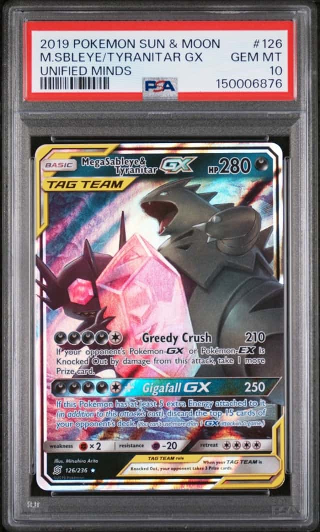 Mega Sbleye Tyranitar Gx Pokemon Unified Minds 126 NM PSA 10