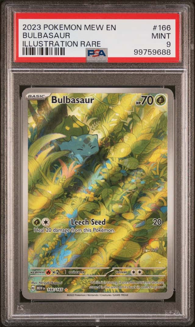 2023 Pokemon SV 151 Bulbasaur #166/165 Illustration Rare PSA 9