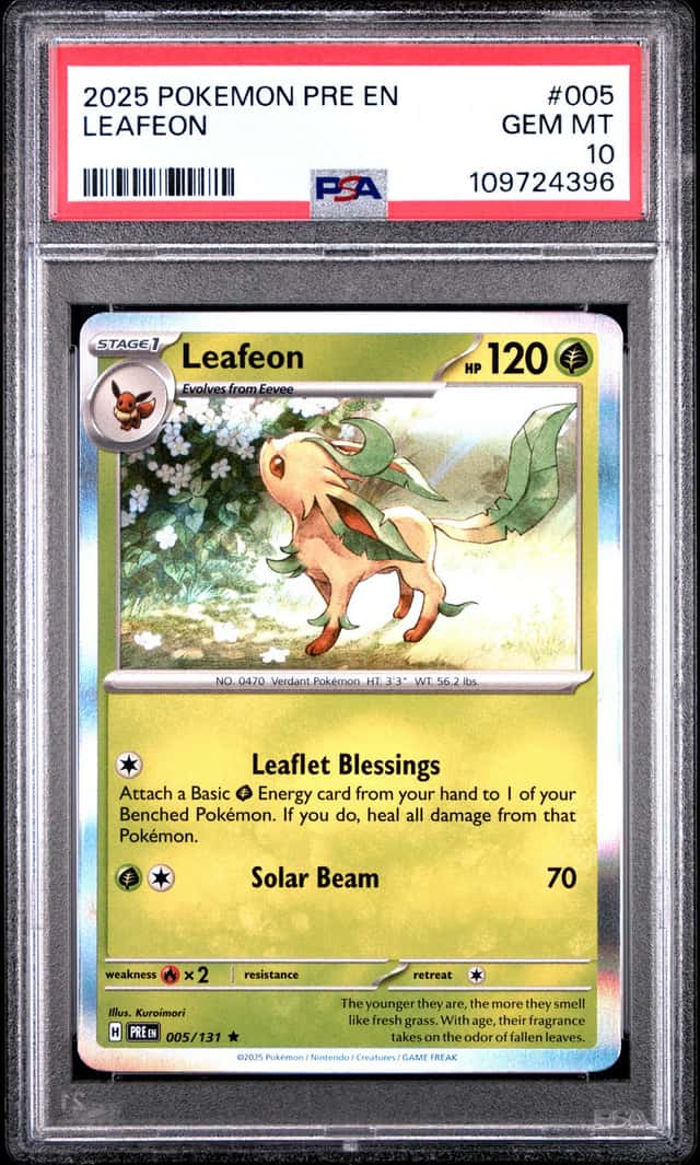 The Pokemon Company Leafeon 005/131 Sv Prismatic Evolutions Rare Holo Eng PSA 10
