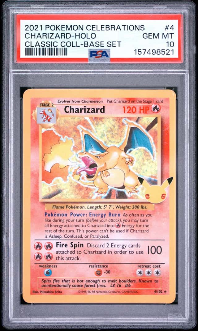 2021 POKEMON CELEBRATIONS CLASSIC COLLECTION #4 CHARIZARD-HOLO PSA 10