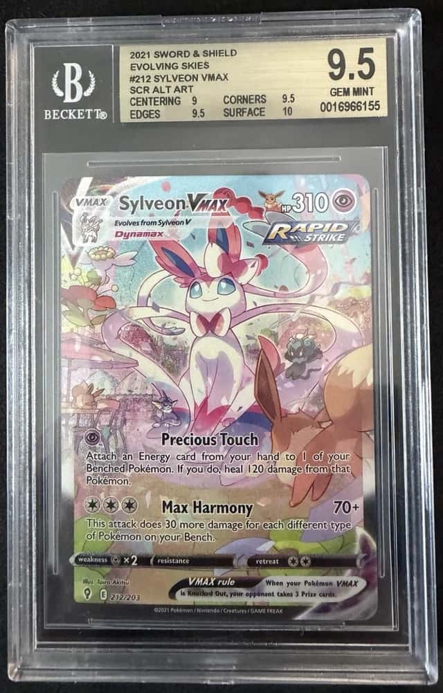 Sylveon VMAX 212/203 - Evolving Skies Alternate Art (BGS 9.5) - Pokemon TCG