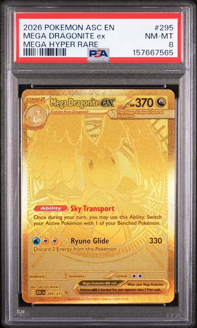 2026 Pokemon Ascended Heroes Mega Dragonite ex Hyper Rare #295/217 PSA 8