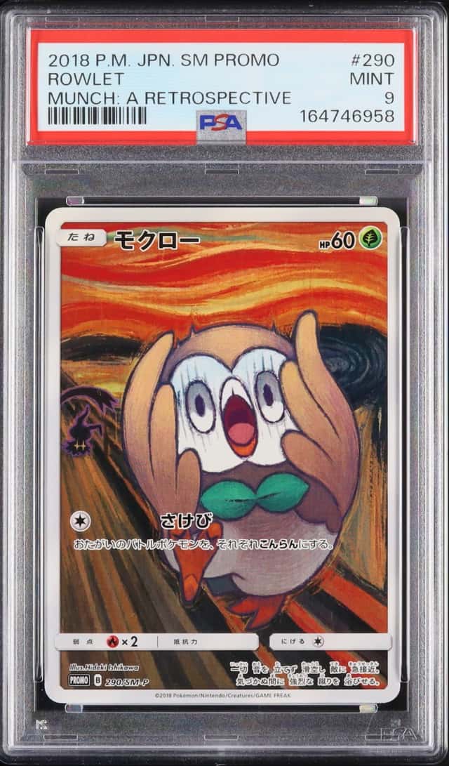 2018 Pokemon Japanese Rowlet Promo Munch #290/SM-P PSA 9