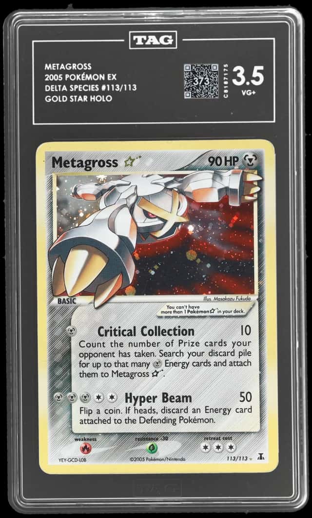 2005 Pokemon Ex Delta Species Gold Star Holo Metagross #113