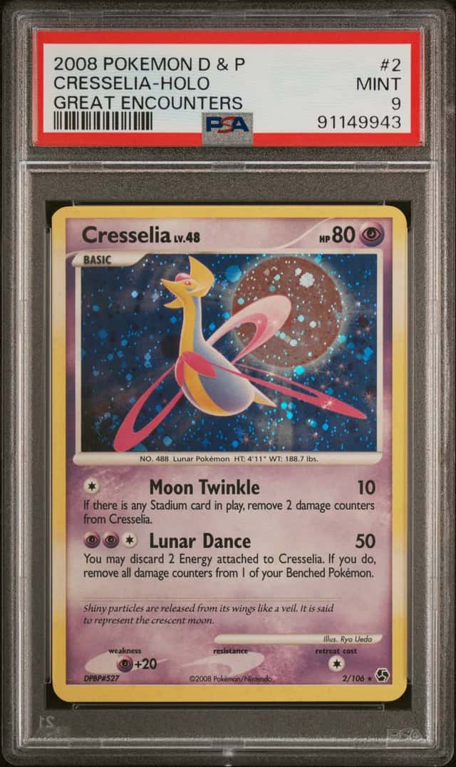 2008 Pokemon Diamond and Pearl Great Encounters Holo Cresselia #2