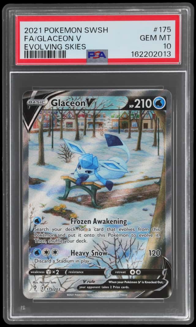 2021 Pokemon Sword and Shield Evolving Skies Glaceon V #175
