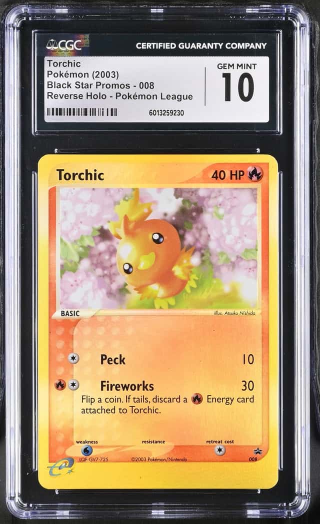 2003 Pokemon Black Star Promo League Reverse Foil Torchic #008